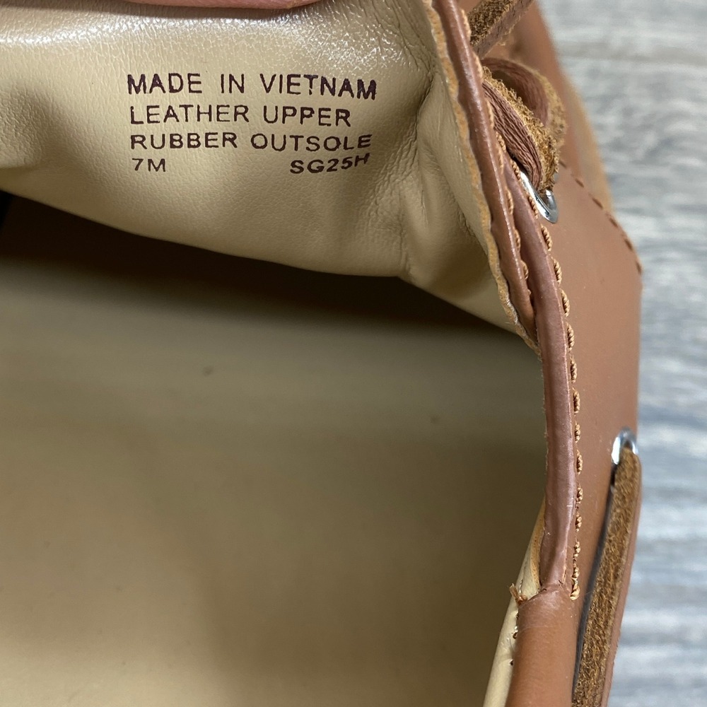 Michael Kors Boat Shoes Women 7M Tan Leather Chunky Lug Sole SG25H Loafers - Picture 8 of 9
